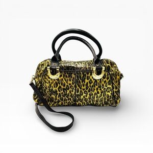 B. Makowsky Animal Print Tote with Gold Accents